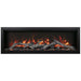 Amantii Symmetry Xtra Tall Bespoke 60 Built-In Linear Electric Fireplace Rustic