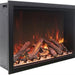 Amantii Traditional Bespoke Built-InInsert Electric Fireplace 8 pcs Oak Log Set with Amber media no Trim scaled side view