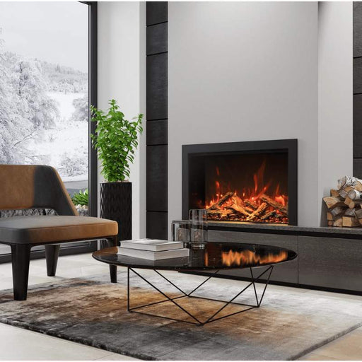Amantii Traditional Bespoke Smart 33 Built-InInsert Electric Fireplace orange oak