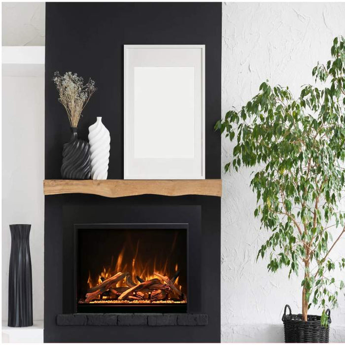 Amantii Traditional Bespoke Smart 33 Built-InInsert Electric Fireplace with Drift wood logset