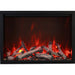 Amantii Traditional Bespoke Smart 44 Built-InInsert Electric Fireplace Rustic with pebbles no trim
