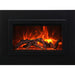 Amantii Traditional Smart 30 Built-InInsert Electric Fireplace Oak Log Set with Ember  Glass Media 4 Sided Trim scaled