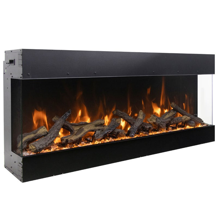 Amantii Tru View Bespoke 65 3-Sided Linear Electric Fireplace Split