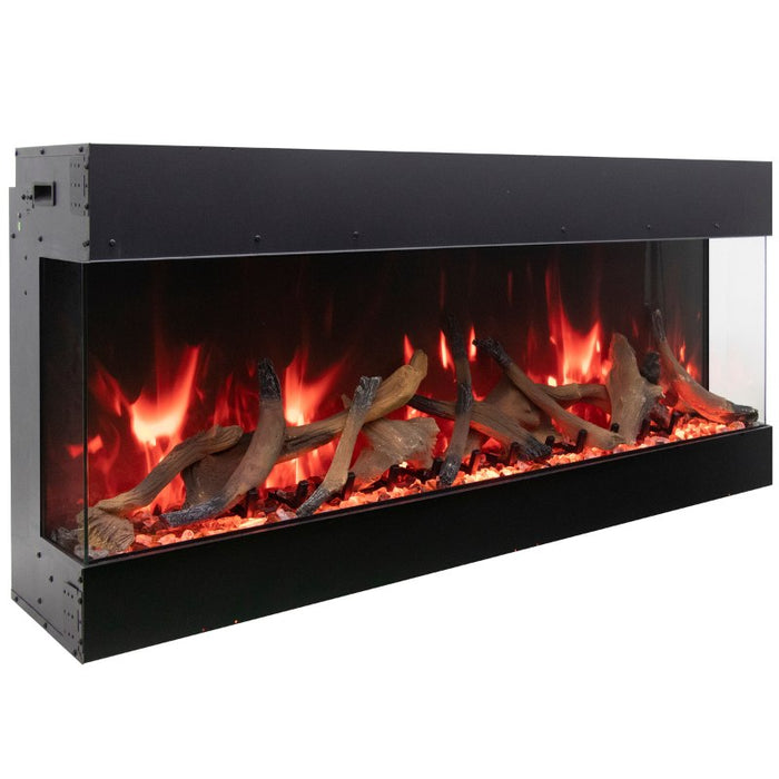 Amantii Tru View Bespoke 75 3-Sided Linear Electric Fireplace Driftwood