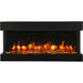 Amantii Tru View Slim 30 3-Sided Linear Electric Fireplace brown mix yellow flame