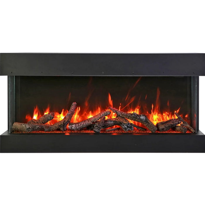 Amantii Tru View Slim 60 3-Sided Linear Electric Fireplace 10 piece oak edited