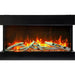 Amantii Tru View Slim 60 3-Sided Linear Electric Fireplace birch