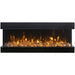 Amantii Tru View XL 40 3 Sided Linear Electric Fireplace GLASS CHUNKS YELLOW