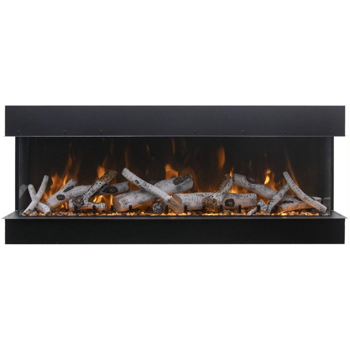 Amantii Tru View XL 50 3 Sided Linear Electric Fireplace BIRCH MEDIA YELLOW