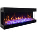 Amantii Tru View XL 50 3 Sided Linear Electric Fireplace Ice or FIre glass Media