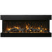 Amantii Tru View XL 50 3 Sided Linear Electric Fireplace RUSTIC Yellow Flame