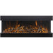 Amantii Tru View XL Extra Tall 40 3 Sided Linear Electric Fireplace Driftwood Media Yellow Flame Scaled