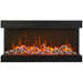 Amantii Tru View XL Extra Tall 72 3 Sided Linear Electric Fireplace Birch Media Orange Flame Scaled
