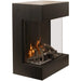Amantii Cube Lumina Electric Fireplace with 12PCE Oak Media plus Clear Fireglass Yellow Flame