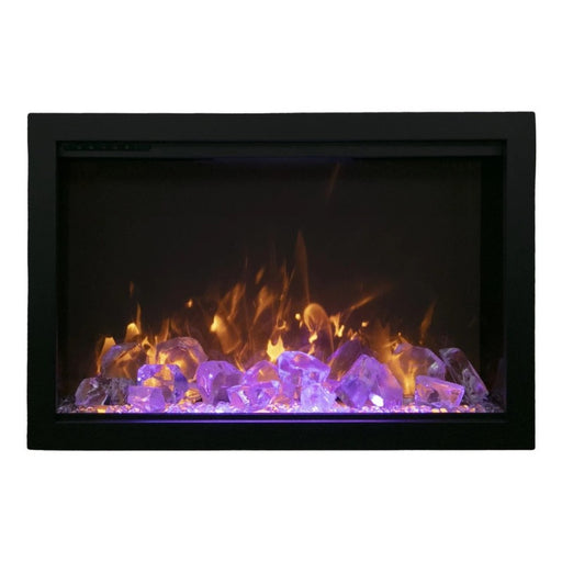Amantii TRD Bespoke Electric Fireplace plus Ice Media Kit and Yellow Flame