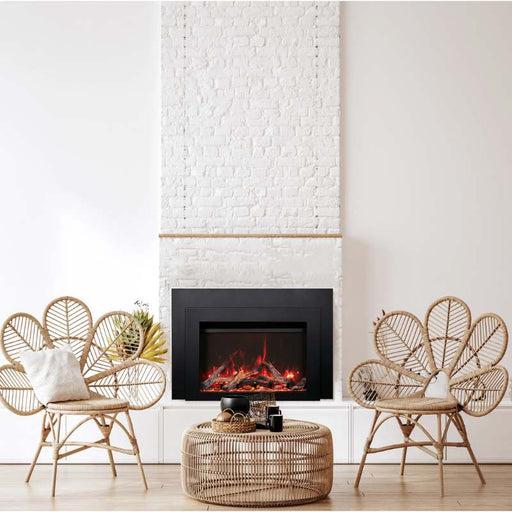 Amantii Traditional Lumina Electric Fireplace Insert Placed in Hangout Area