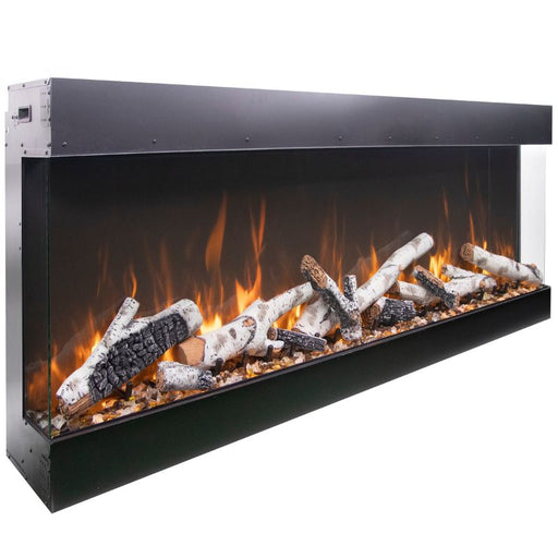 Amantii Tru View Bespoke Modular 3-Sided Linear Electric Fireplace Birch Media