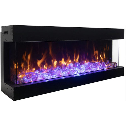 Amantii Tru View Bespoke Modular 3-Sided Linear Electric Fireplace Ice or FIre glass Media