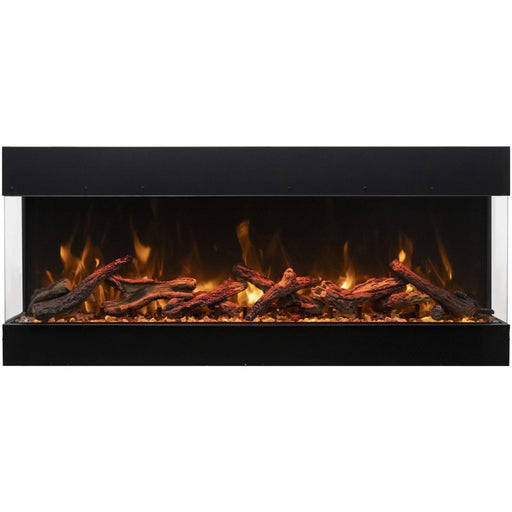 Amantii Tru View Bespoke Modular  3-Sided Linear Electric Fireplace 12PCE Oak Media Brown Mix