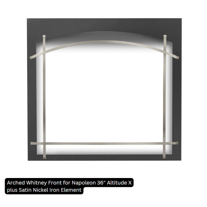 Arched Whitney Front for Napoleon 36" Altitude X plus Satin Nickel Iron Element