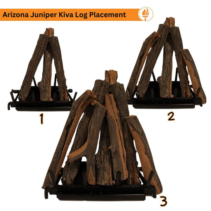 Grand Canyon Arizona Juniper Kiva Outdoor Vented Gas Log Set