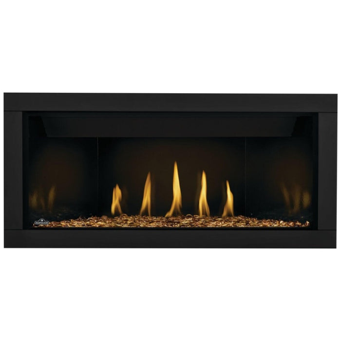 BLP42NTE  Ascent Linear Premium Amber Beads and Porcelain reflective radiant panels with Classic Black 4-Sided Surround Black