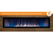 Blue LED Light setting on stainless steel liner for Empire Boulevard Vent Free Linear Gas Fireplace