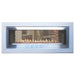 Boulevard 48-inch Direct-Vent Linear See-Through Fireplace with Ledgestone Liner, Clear Crushed Glass, and Outdoor Kit