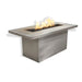 Breckenridge Linear Fire Pit Table - Stainless Steel White backgroundnd