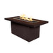 Breckenridge Linear Fire Pit Table  Powder Coated Metal Copper Vein