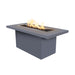 Breckenridge Linear Fire Pit Table  Powder Coated Metal Gray