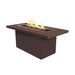 Breckenridge Linear Fire Pit Table  Powder Coated Metal Java