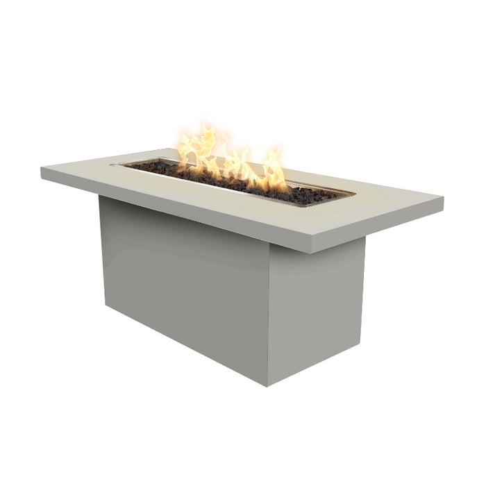 Breckenridge Linear Fire Pit Table  Powder Coated Metal Pewter
