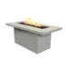 Breckenridge Linear Fire Pit Table  Powder Coated Metal Pewter