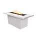 Breckenridge Linear Fire Pit Table  Powder Coated Metal  White