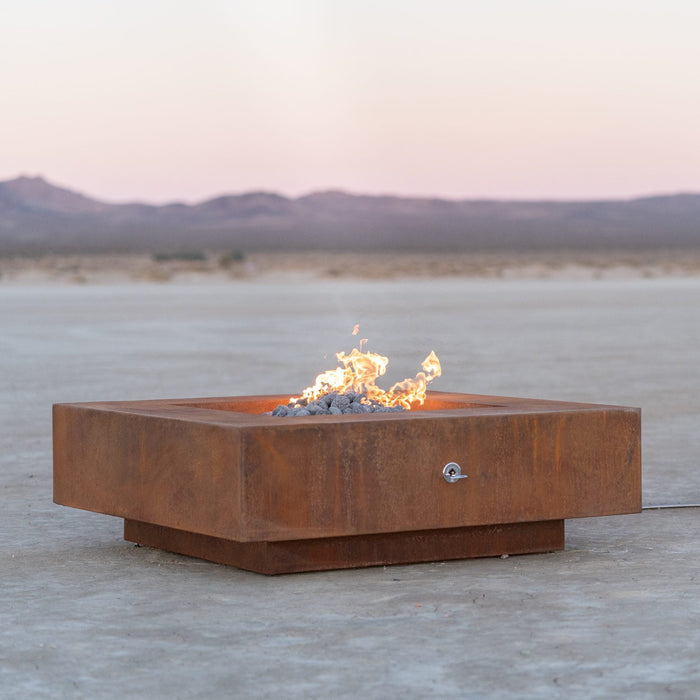The Outdoor Plus Cabo 36" Square Fire Pit - Corten Steel