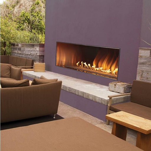 Carol Rose 48" Vent Free Outdoor Stainless Steel Linear Fireplace