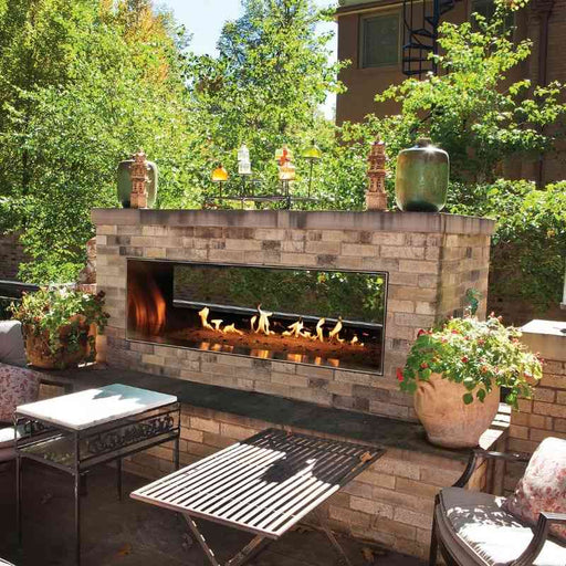 Carol Rose 60" See Through Vent Free Outdoor Linear Fireplace