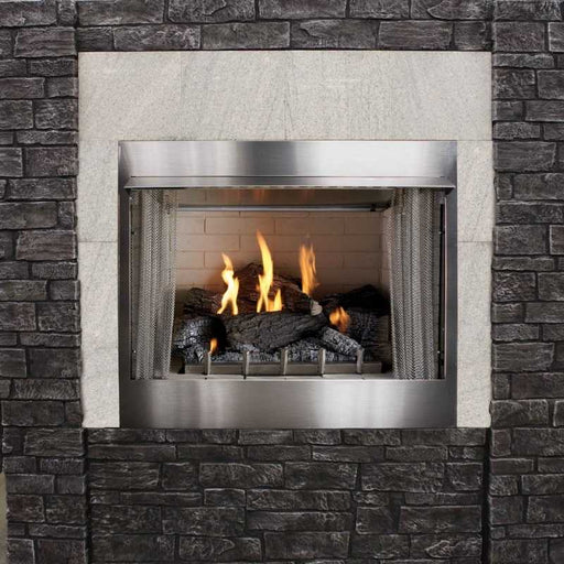 Carol Rose 36" Vent Free Premium Outdoor Stainless Steel Fireplace