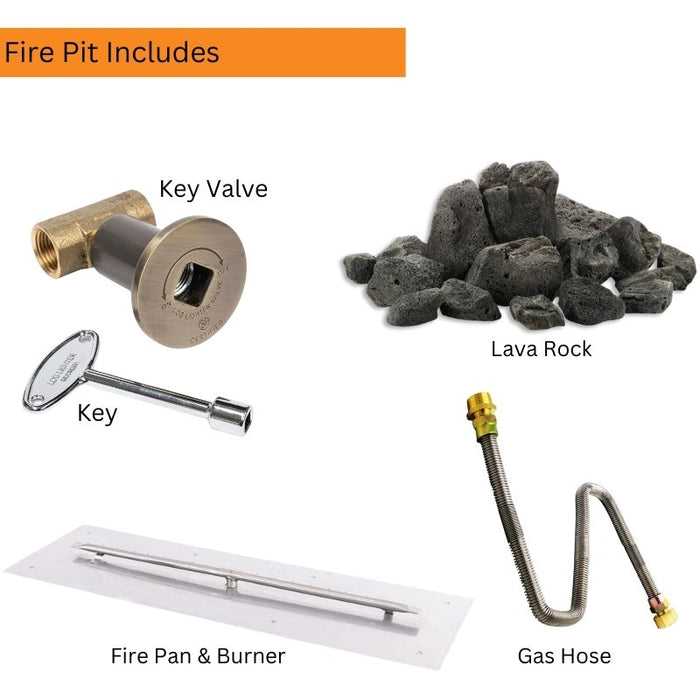 Cedar Park Fire Pit - Corten Steel  72" Included Items V2