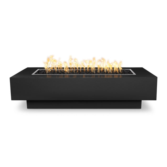 Cedar Park Fire Pit - Powder Coated Metal Black with Lava Rock 