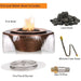 Charleston 360° Water Fire & Water Bowl - Hammered Copper Included Items V2