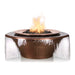Charleston 360° Water Fire & Water Bowl - Hammered Copper  with Lava Rock