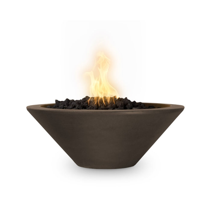 Charleston Fire Bowl - GFRC Concrete 48" Chocolate with Lava Rock