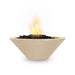 Charleston Fire Bowl - GFRC Concrete 48" Vanilla with Lava Rock
