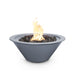 Charleston Fire Bowl - Powder Coated Metal 24" Gray with Lava Rock
