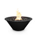 Charleston Fire Bowl - Powder Coated Metal 30" Black with Lava Rock