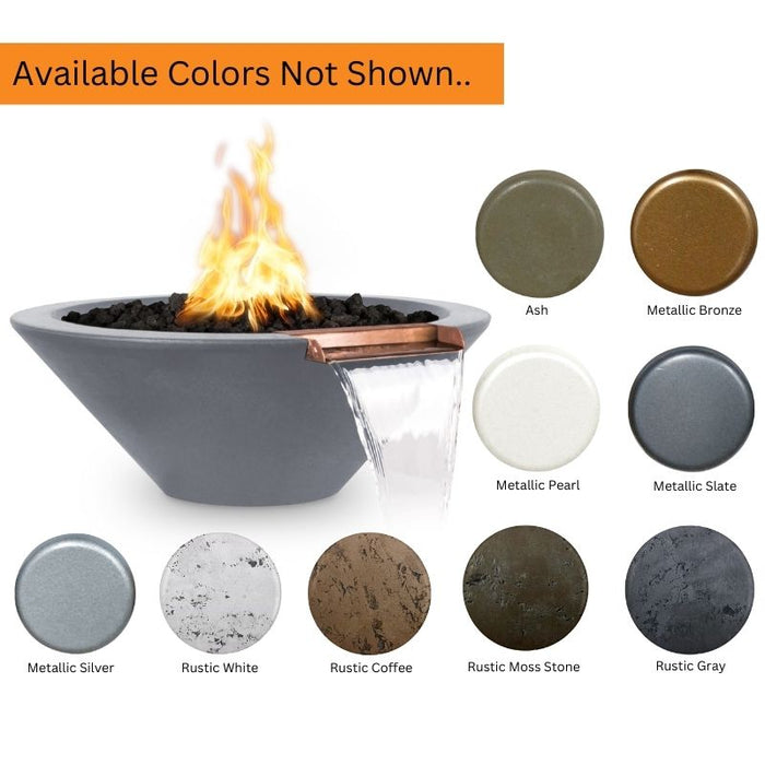 Charleston Fire & Water Bowl - GFRC Concrete Available Color Options 