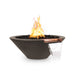 Charleston Fire & Water Bowl - GFRC Concrete Chocolate  with Lava Rock