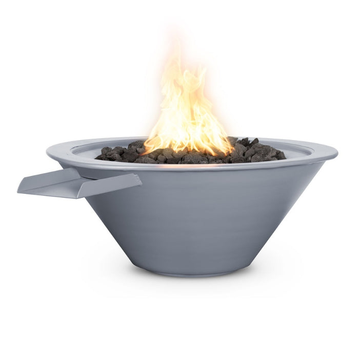 Charleston Fire & Water Bowl - Powder Coated Metal 24 with Lava Rock